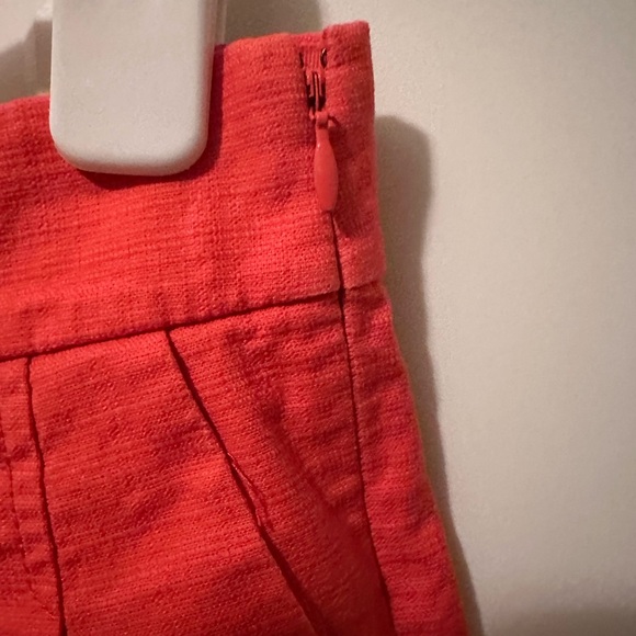 Jcrew flat front, side zip orange shorts size 4 - Picture 3 of 4